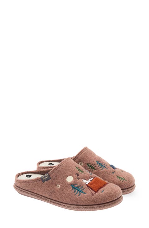 x Snoopy Wool Blend Slipper