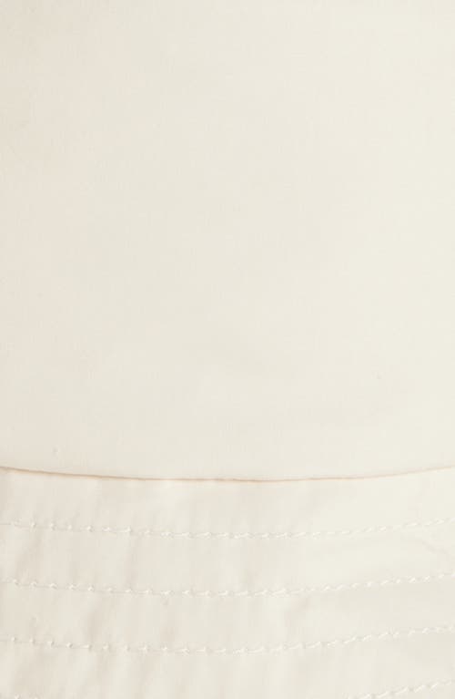 Moncler Reversible Cotton Canvas & Teddy Bucket Hat In White