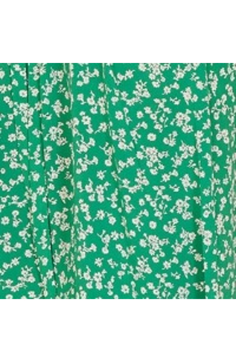 Yumi Ditsy Print Bardot Midi Dress, Alternate, color, Green