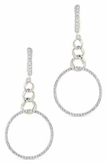 Sterling Forever Rosaline Cubic Zirconia Floating Ring Dangle Drop Earrings
