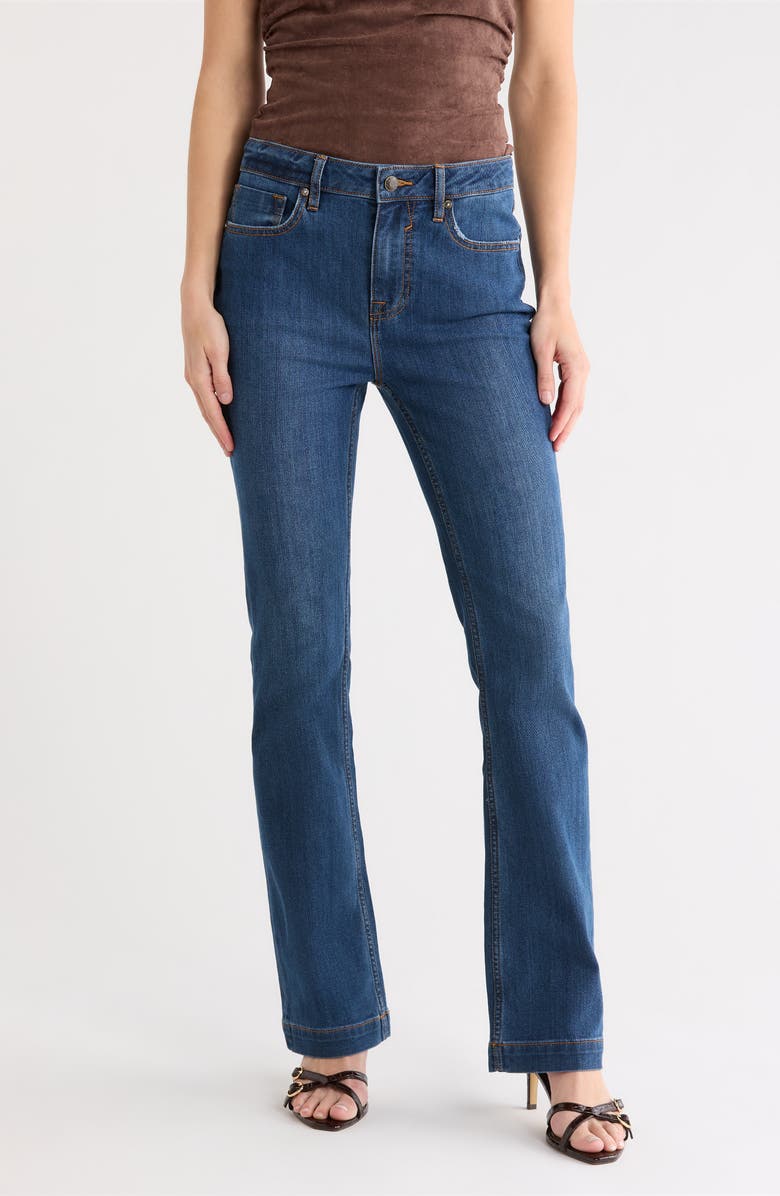 Vigoss High Waist Bootcut Jeans, Main, color, Dark Wash