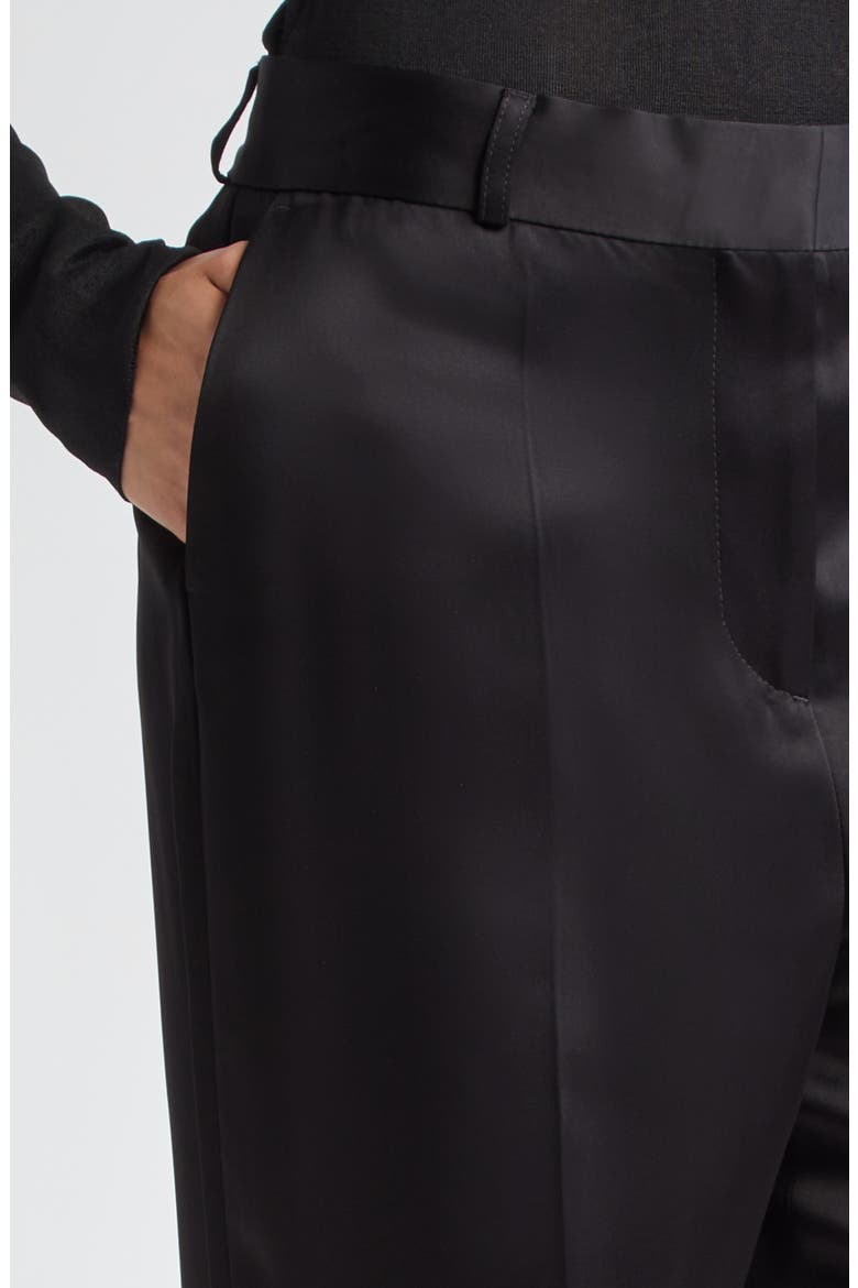 Satin Trousers, Alternate, color, BLACK