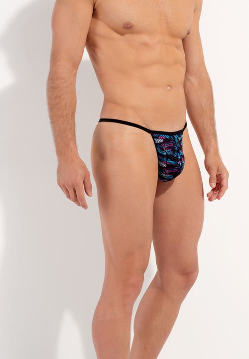 Hom Blackrock G-string In Black Print