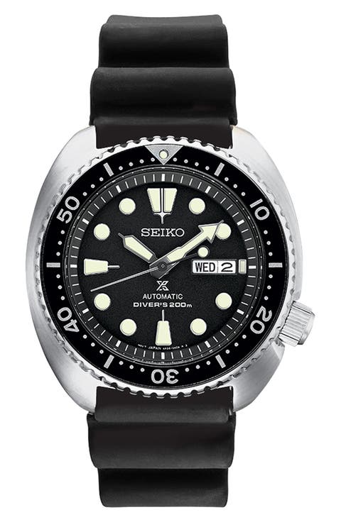 Prospex Diver Automatic Silicone Strap Watch, 45mm