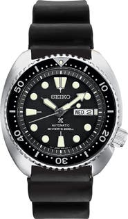SEIKO WATCHES Prospex Diver Automatic Silicone Strap Watch, 45mm
