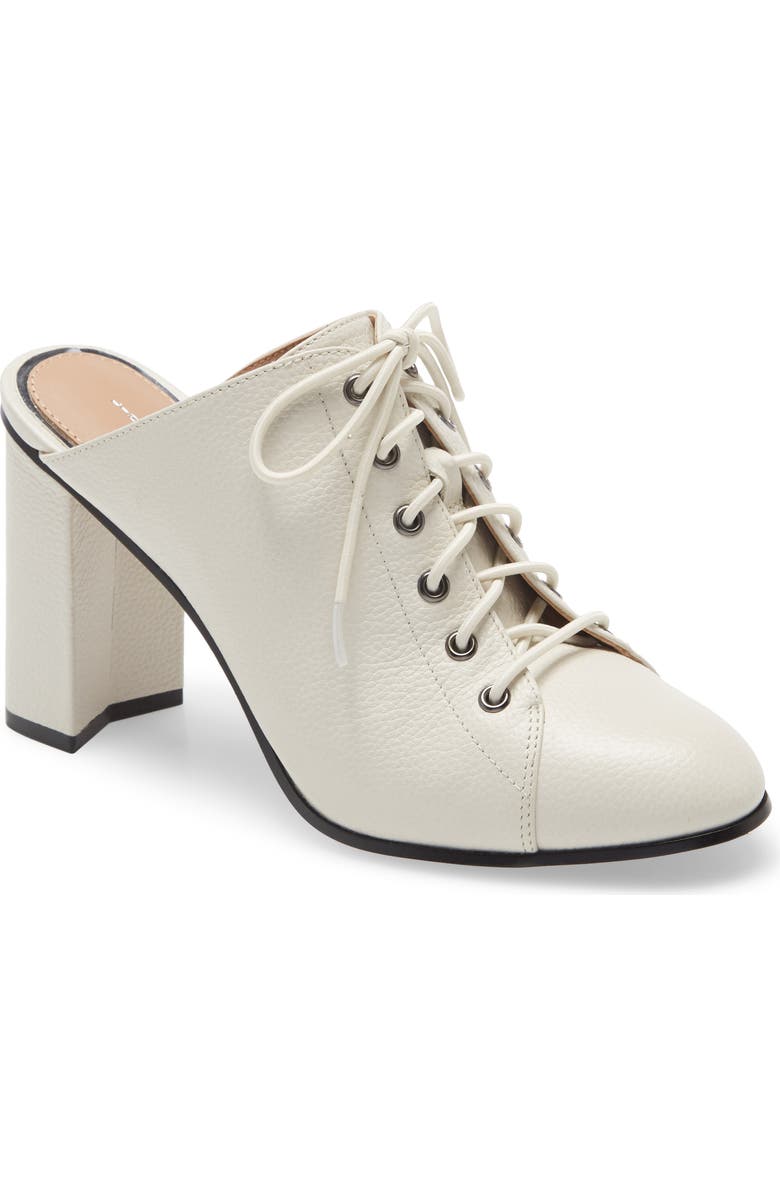 Linea Paolo Sylvie Lace-Up Mule, Main, color, Ivory