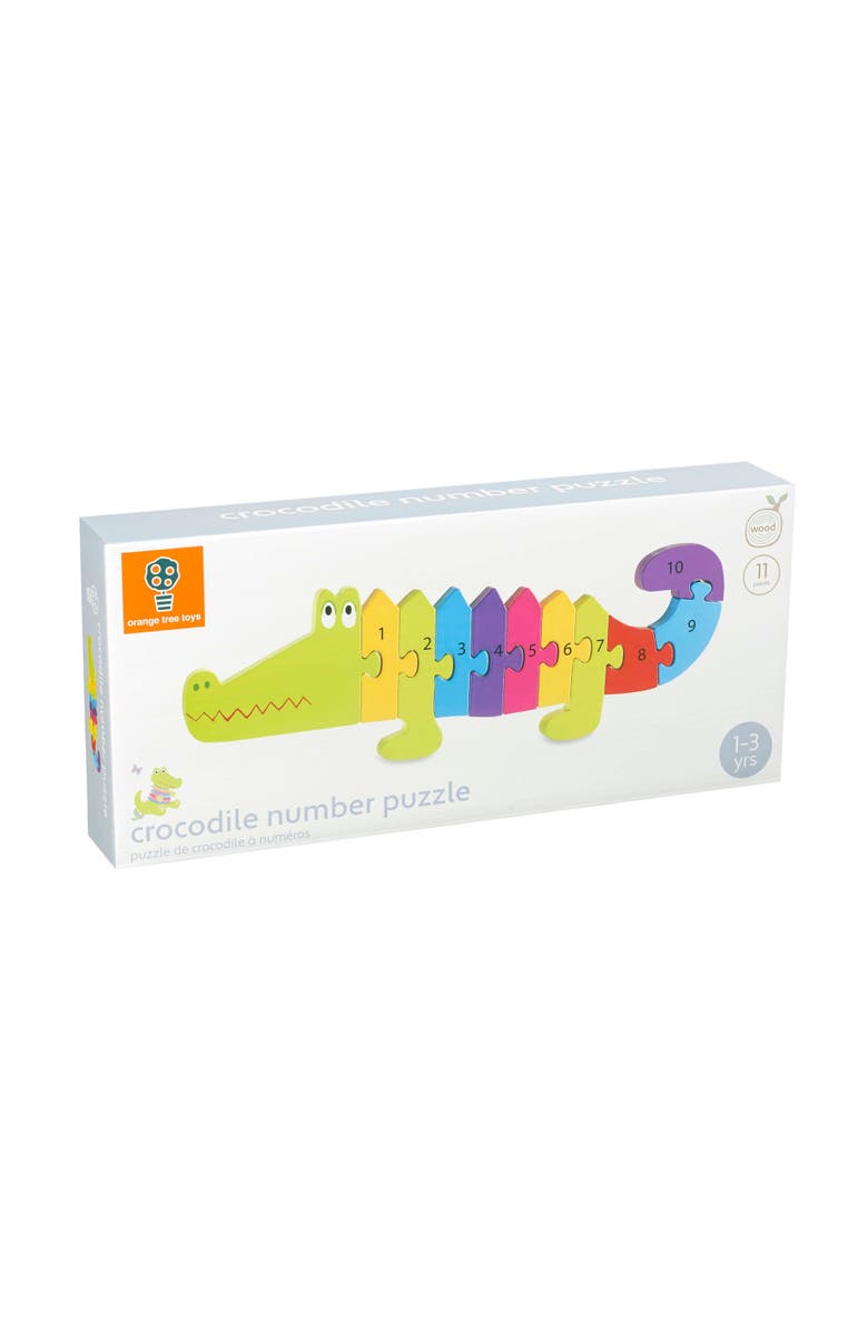 ORANGE TREE TOYS Puzzle Crocodile Number, Educational Toy, Kids Ages 1+, Alternate, color, Multicolored