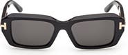 TOM FORD 53mm Rectangular Sunglasses