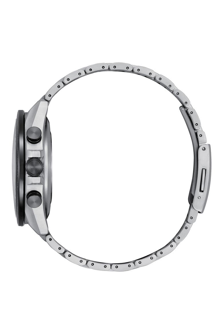 Attesa Satellite Wave GPS GMT Automatic Silvertone Bracelet Watch, 44.6mm, Alternate, color, SILVER-TONE