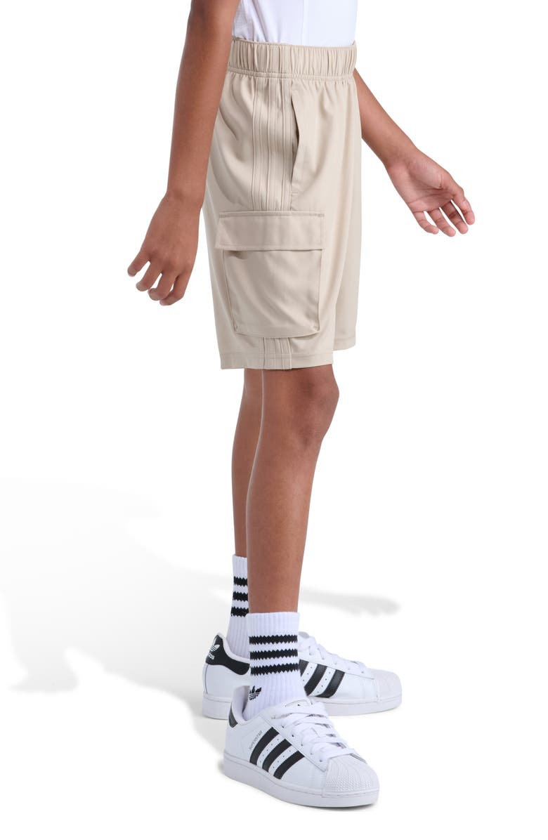adidas Originals Kids' OG Recycled Polyester Twill Cargo Shorts, Alternate, color, Medium Beige
