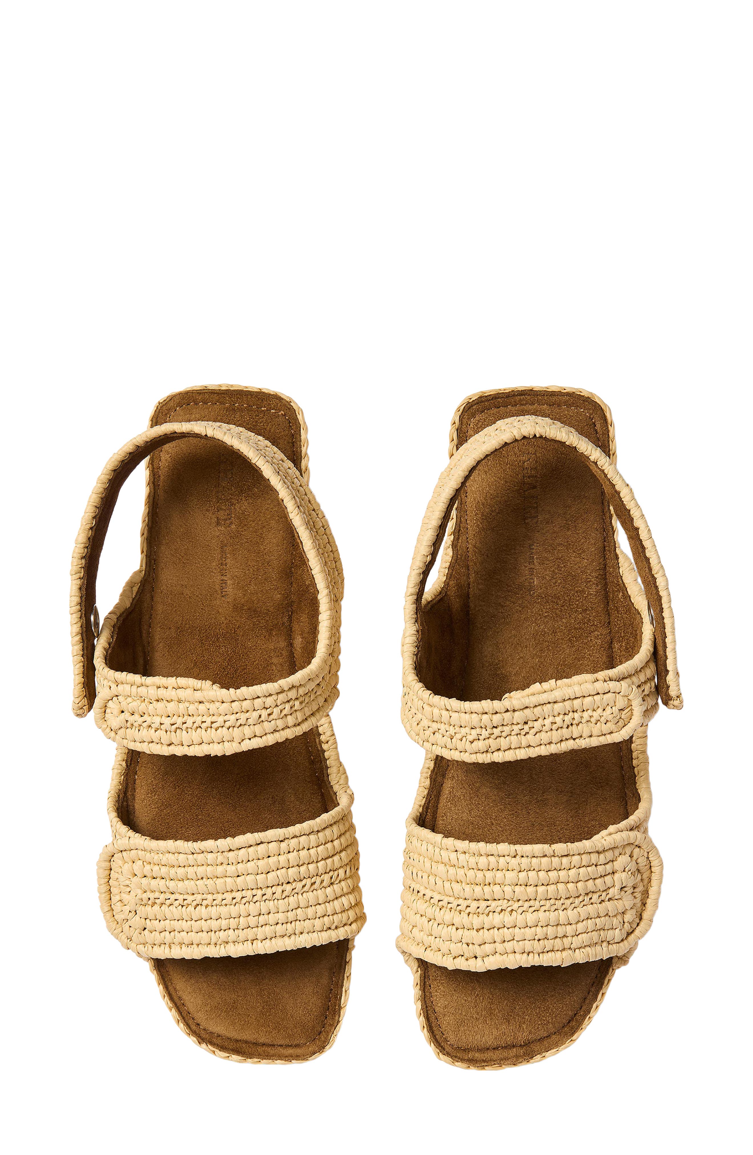Khaite Boden Raffia Slingback Sandal, Alternate, color, Natural