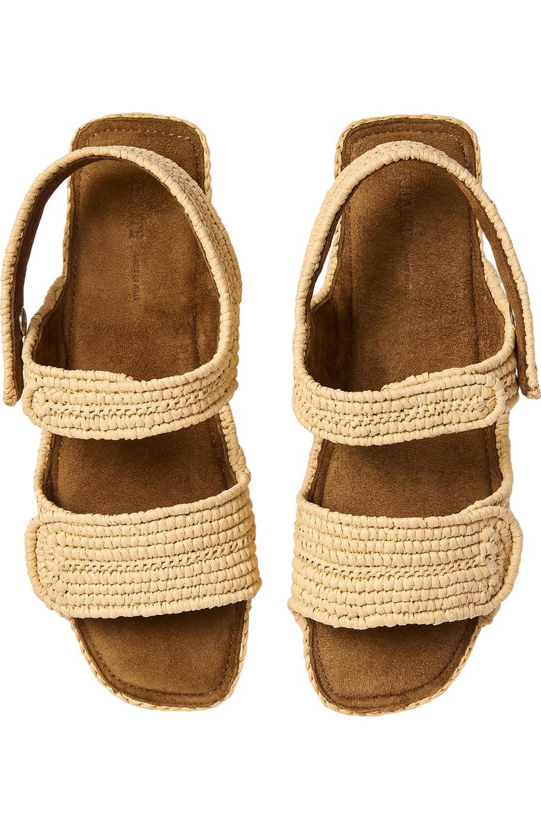 Khaite Boden Raffia Slingback Sandal, Alternate, color, Natural