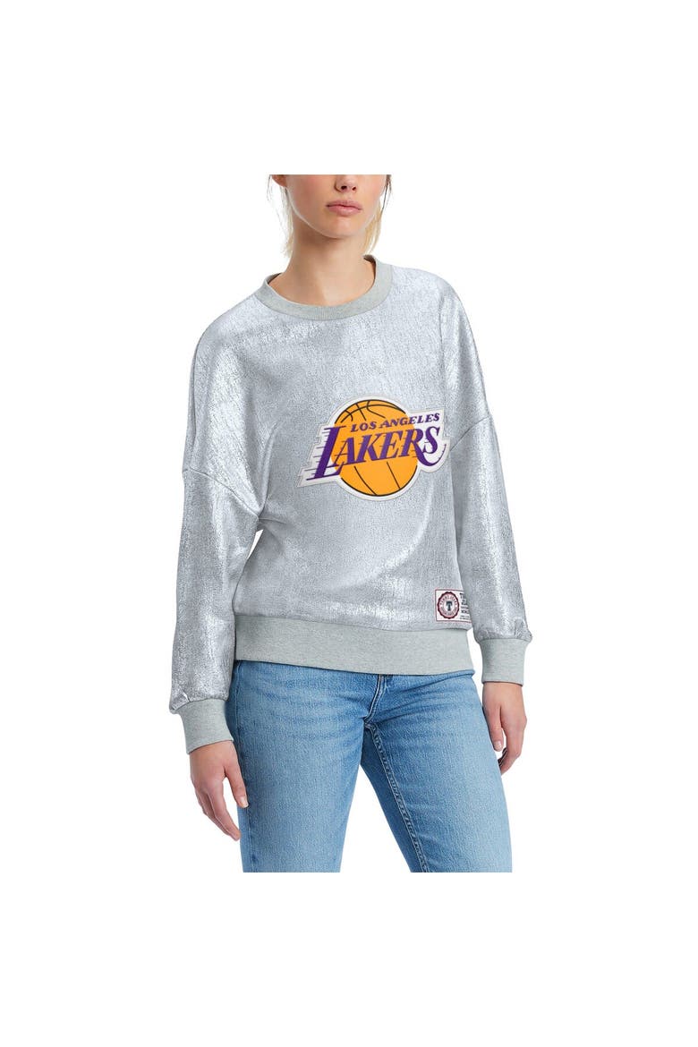 Women's Tommy Jeans Silver Los Angeles Lakers Tracy Pullover Sweatshirt, Alternate, color, Silver