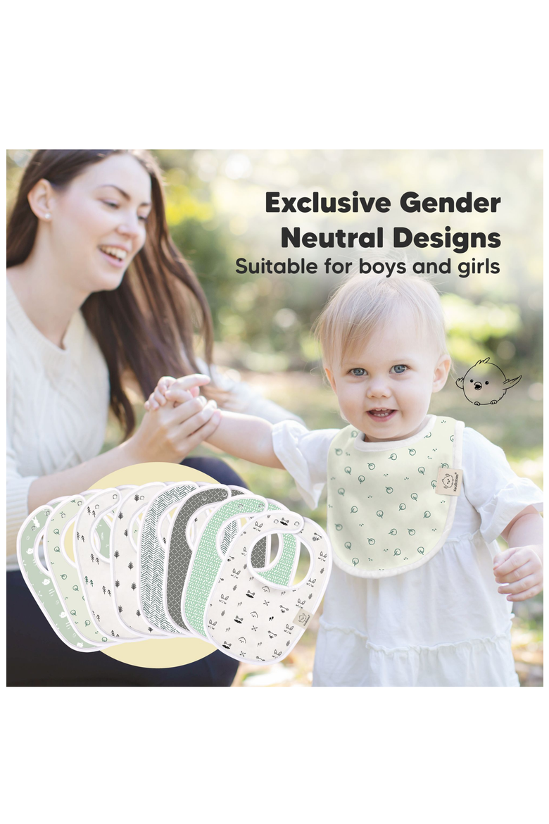 8-Pack Baby Drool Bibs, Alternate, color, Nordic