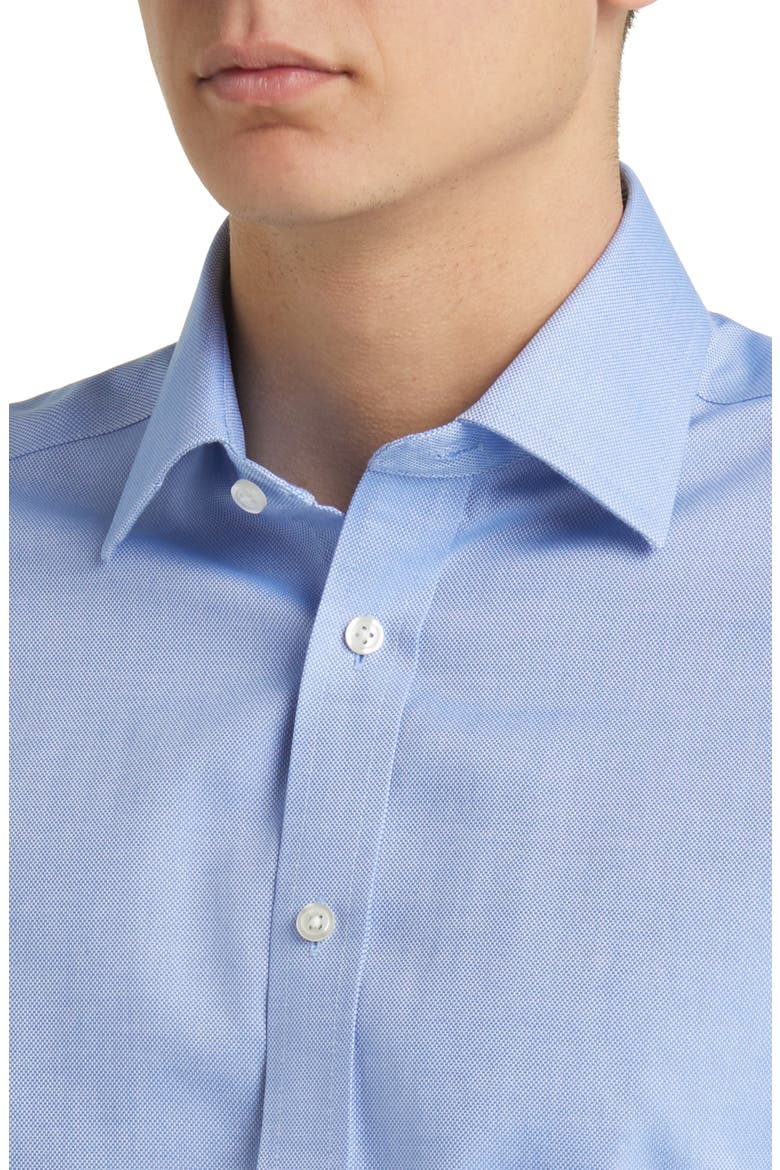 Slim Fit Non-Iron Solid Royal Oxford Dress Shirt, Alternate, color, BLUE