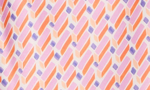 Melloday Sleeveless Side Tie Maxi Dress In Pink Geo Multi