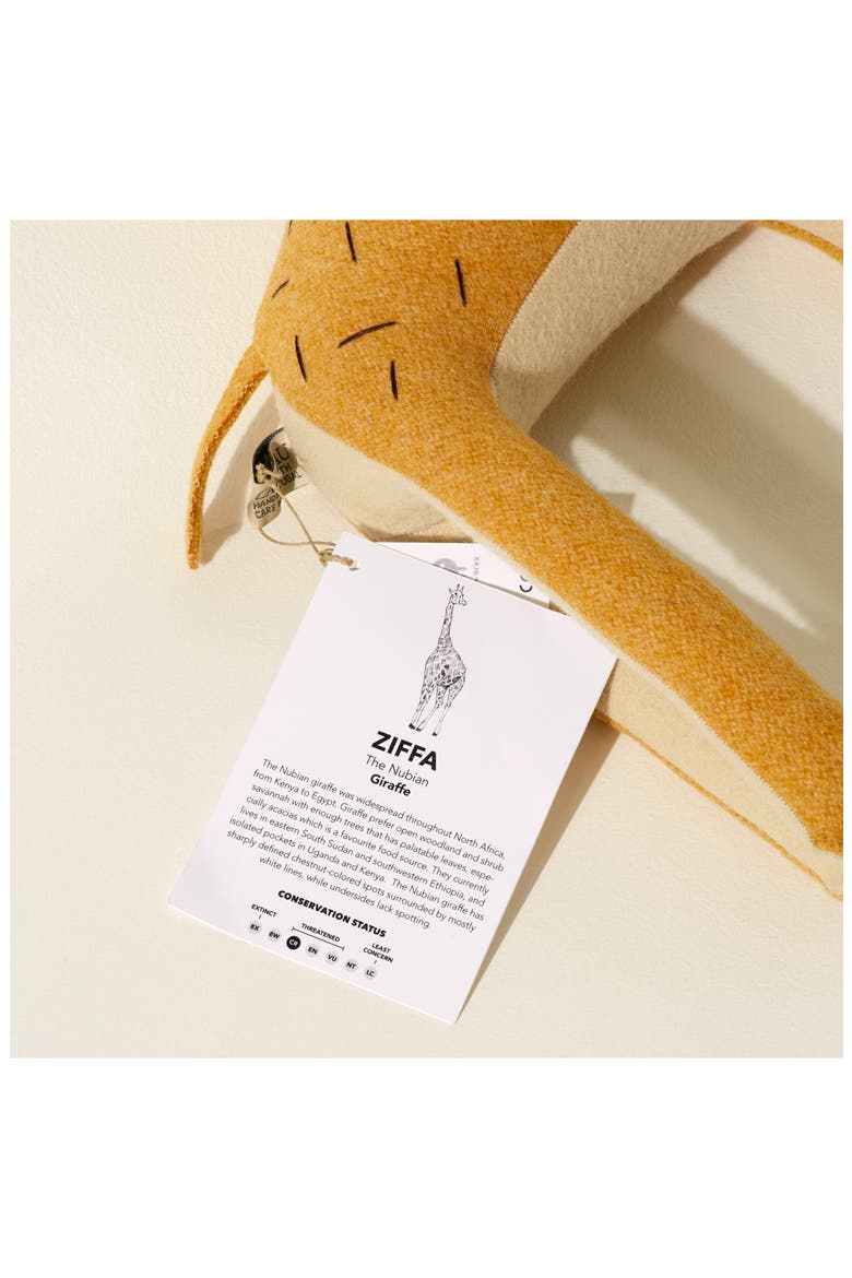 x Carapau Ziffa the Nubian Giraffe Wool Plush Toy, Alternate, color, BROWN