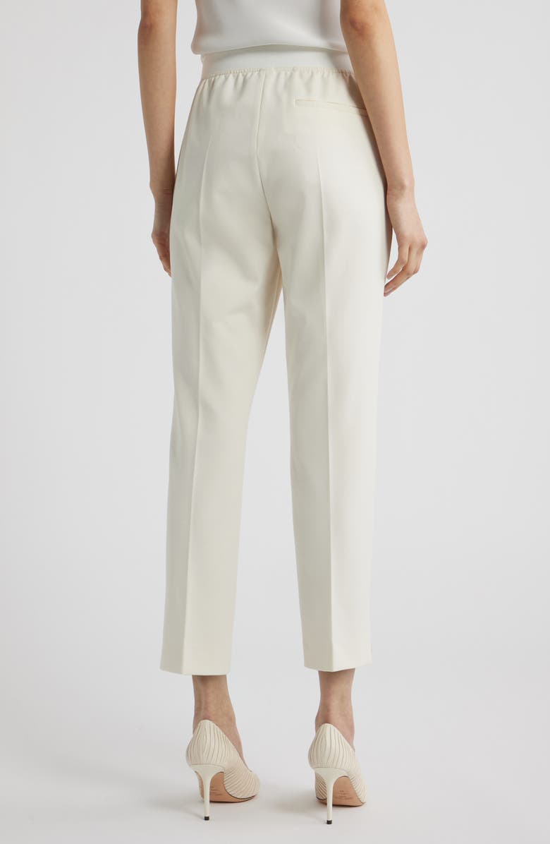 BOSS Tapria Crop Straight Leg Pants, Alternate, color, Soft Cream