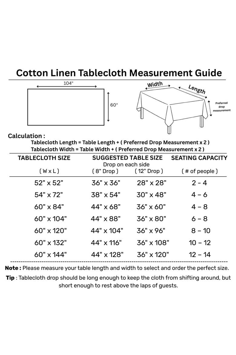Cotton Linen Plain Tablecloth - Dru, Alternate, color, Navy