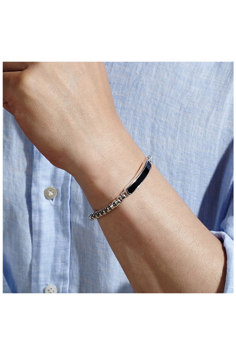 Men's Baja Stone Bracelet, Alternate, color, SILVER/ BLACK ONYX