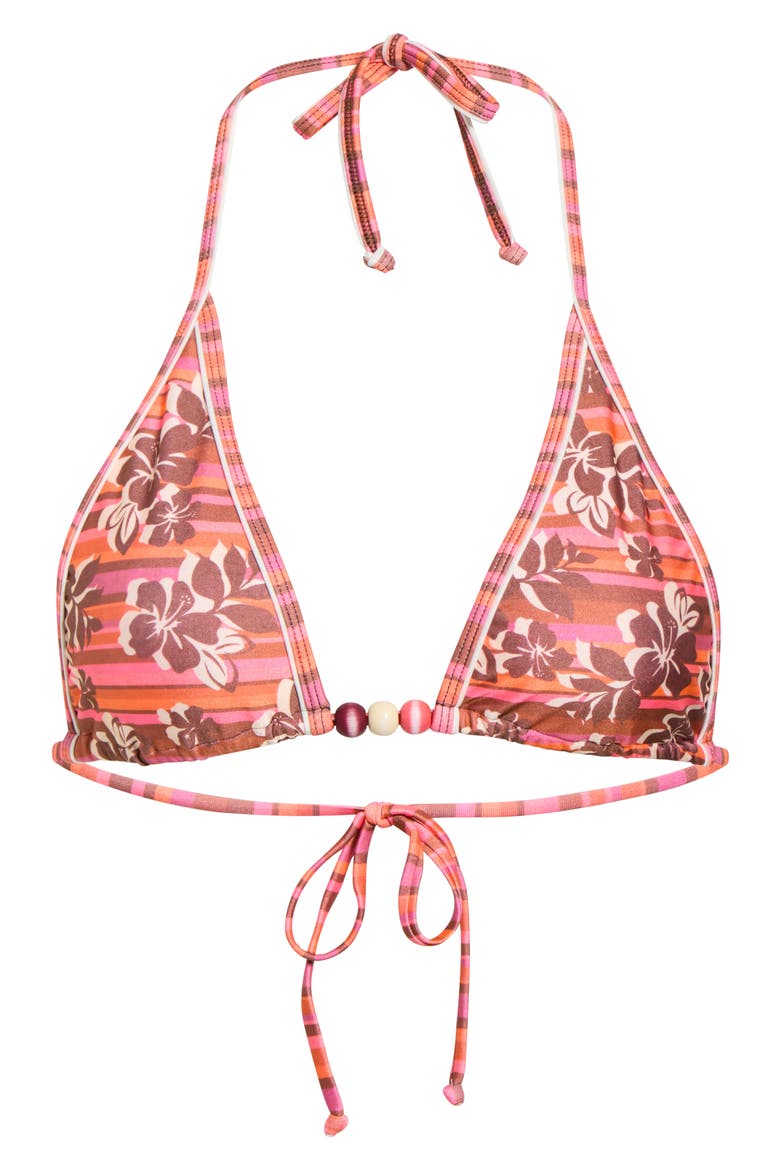 Sunkissed Stripe Double Bind Triangle Bikini Top, Alternate, color, SUNKISSED STRIPE
