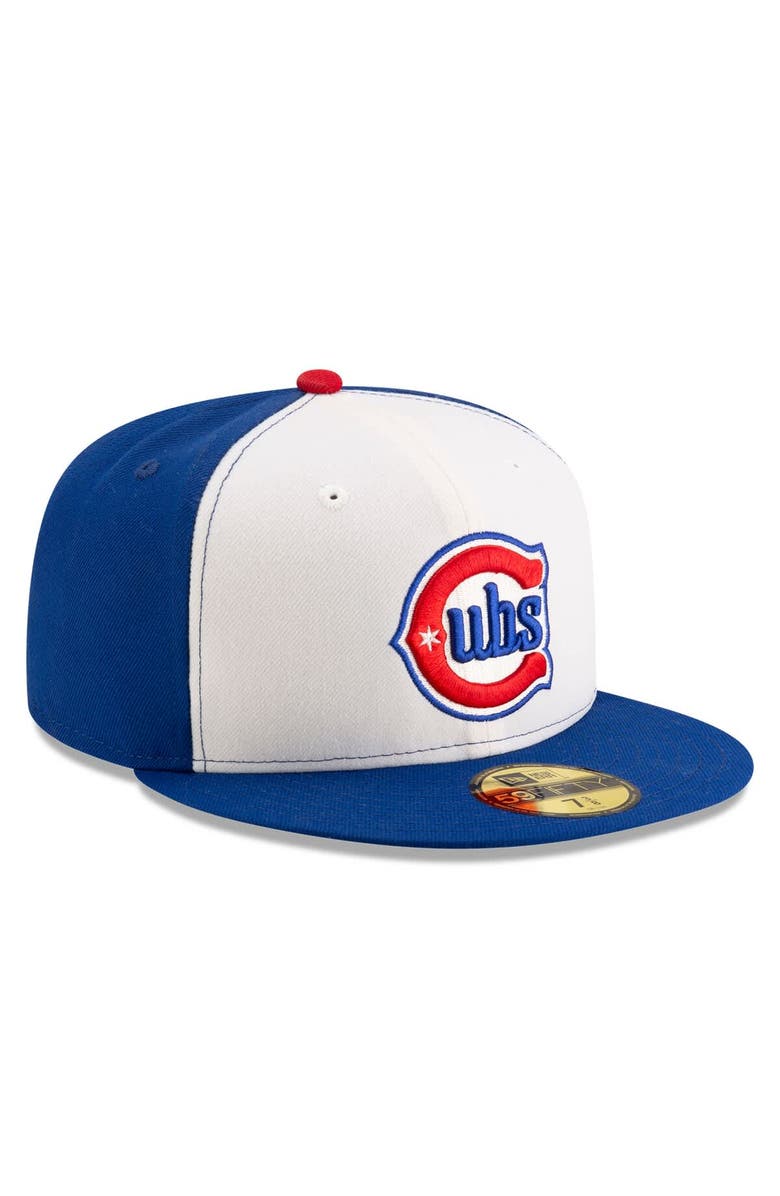 New Era Men's New Era White/Royal Chicago Cubs Alternate Authentic Collection On-Field 59FIFTY Fitted Hat, Alternate, color, White