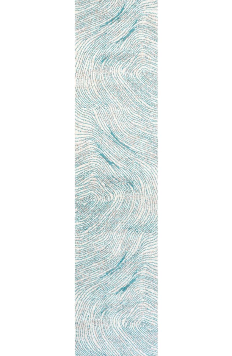 JONATHAN Y Arlo Woodgrain Geometric Area Rug, Alternate, color, Ivory/Blue