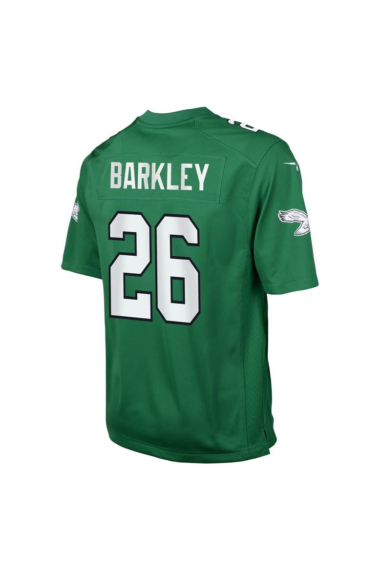 Youth Nike Saquon Barkley Kelly Green Philadelphia Eagles Game Jersey, Alternate, color, Kelly Green