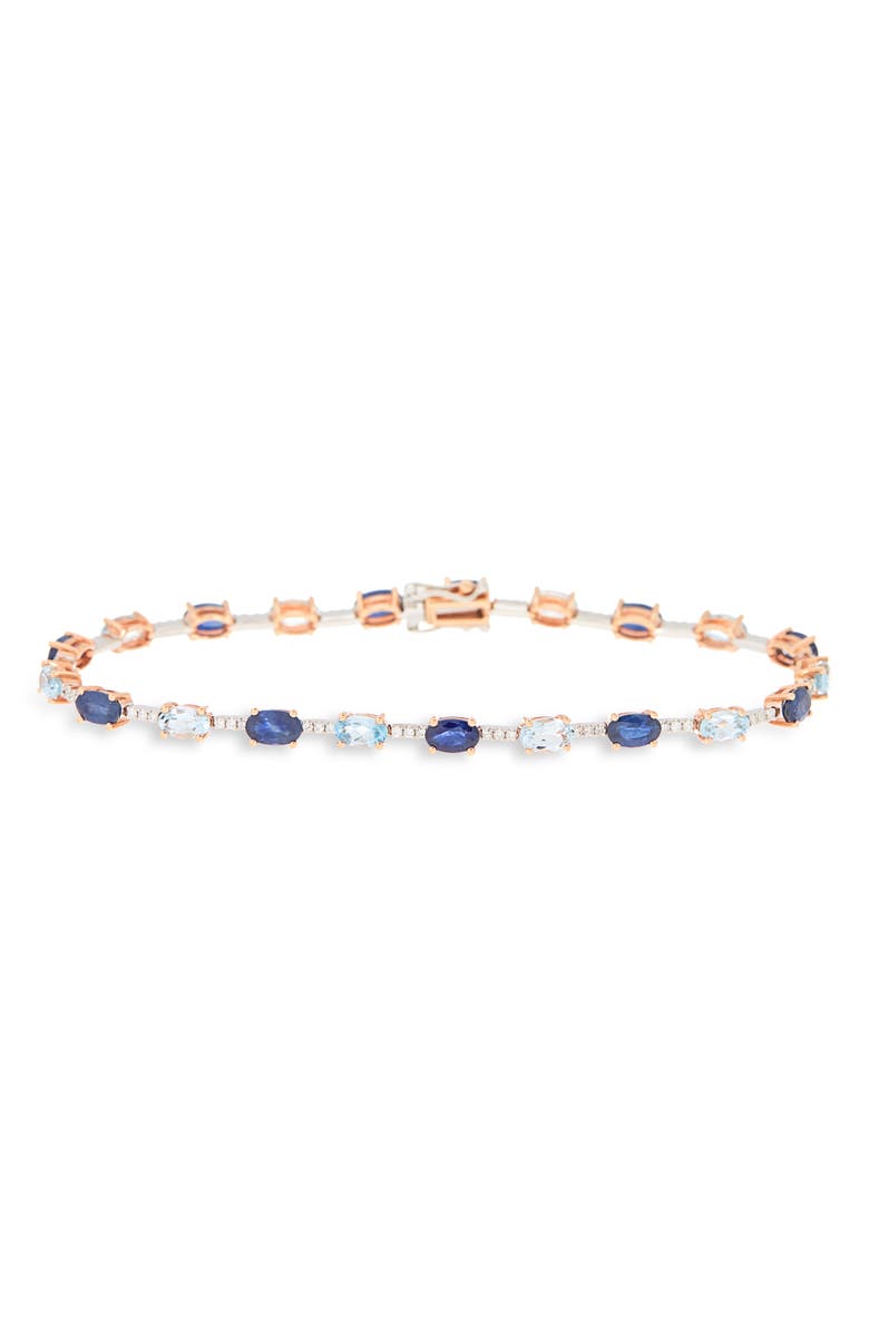 Meira T Diamond Sapphire & Blue Topaz Bracelet - 0.25ct., Main, color, 