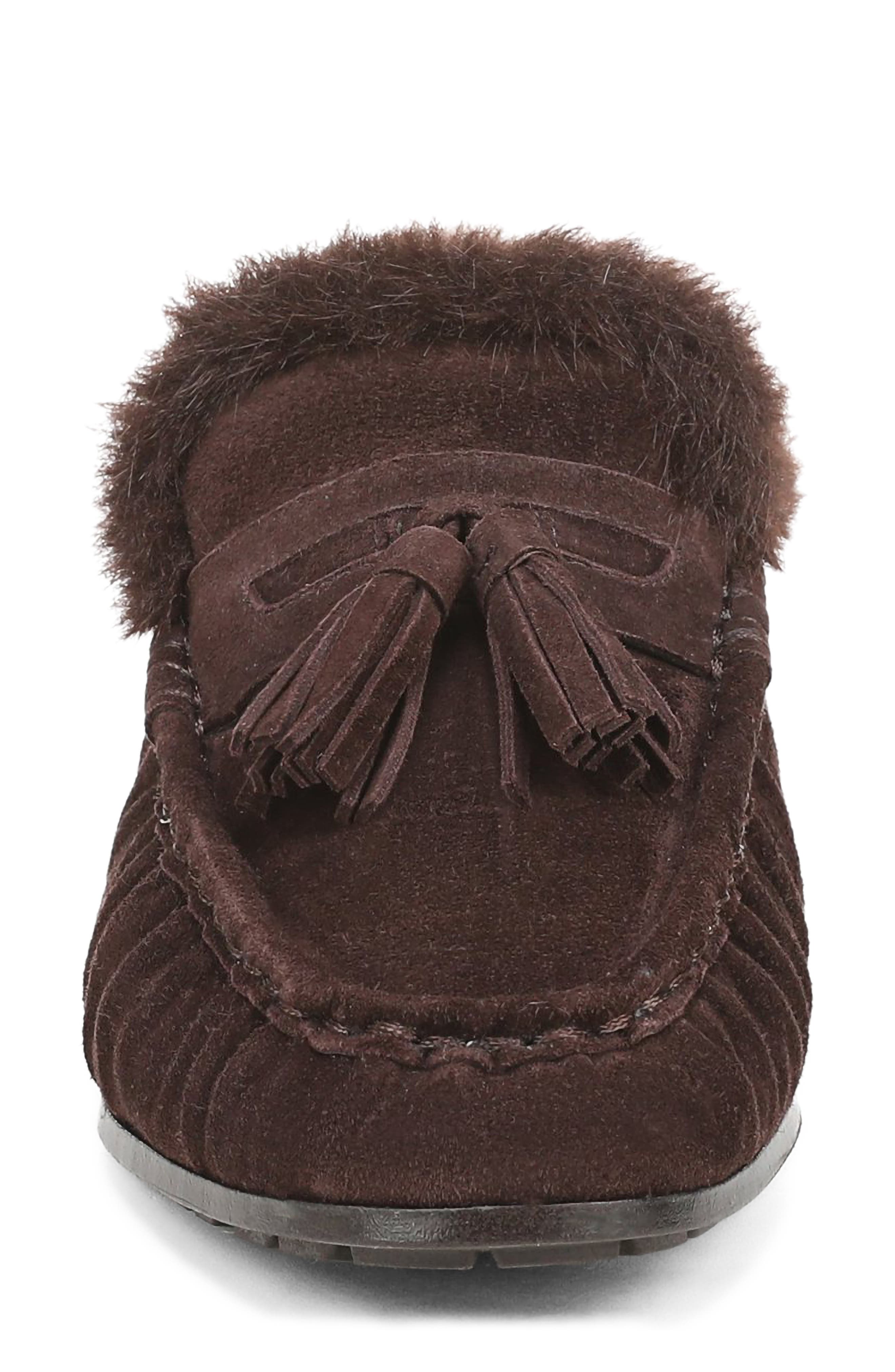 Lana Tassel Suede Loafer, Alternate, color, CAFE NOIR