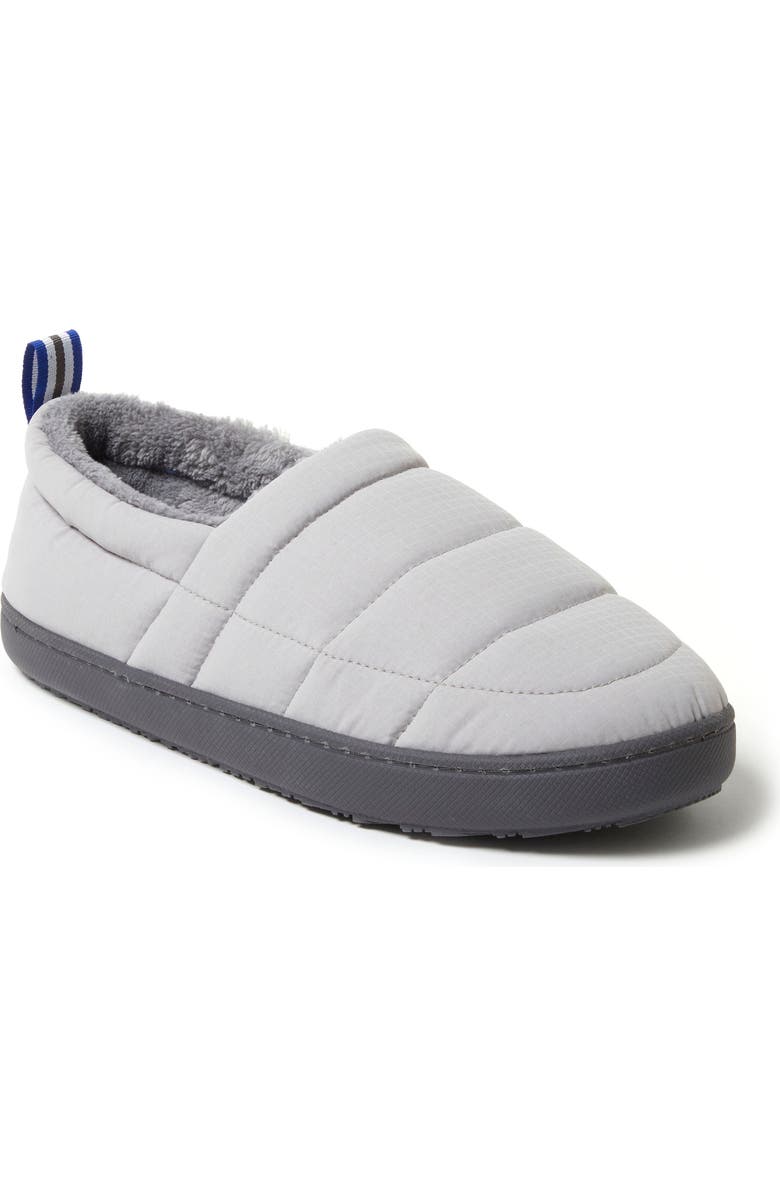 DEARFOAMS Cullen Ripstop Closed Back Slipper, Main, color, Grey