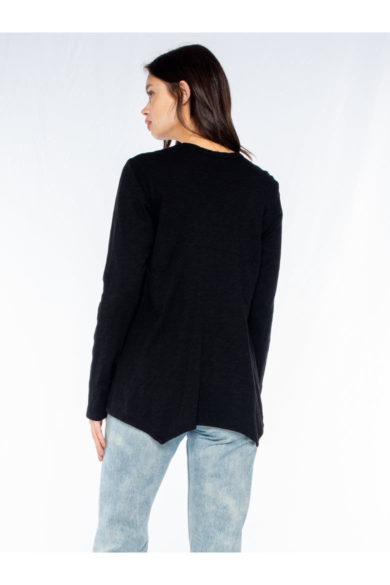 Long Sleeve Shrunken Boyfriend Top, Alternate, color, White