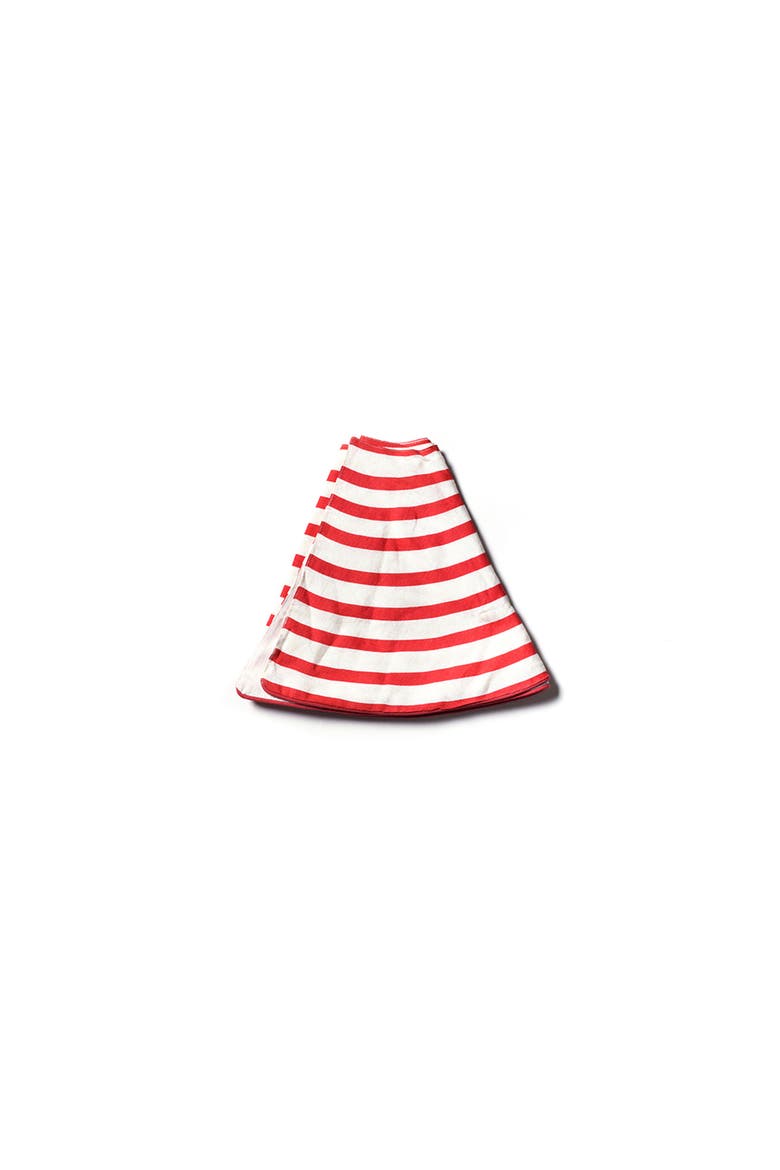 Red Stripe Tree Skirt, Main, color, Red