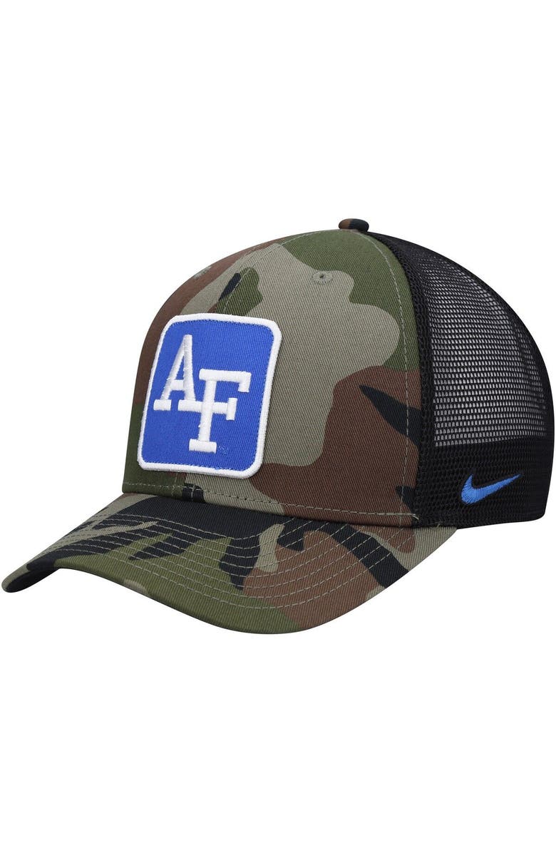 Nike Men's Nike Camo/Black Air Force Falcons Classic99 Trucker Snapback Hat, Main, color, 
