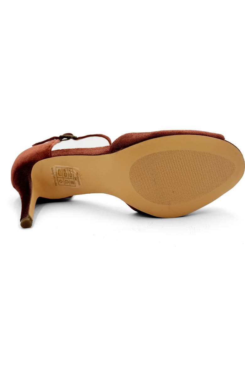 CHELSEA CREW Blondie T-Strap Sandal, Alternate, color, Rust Velvet