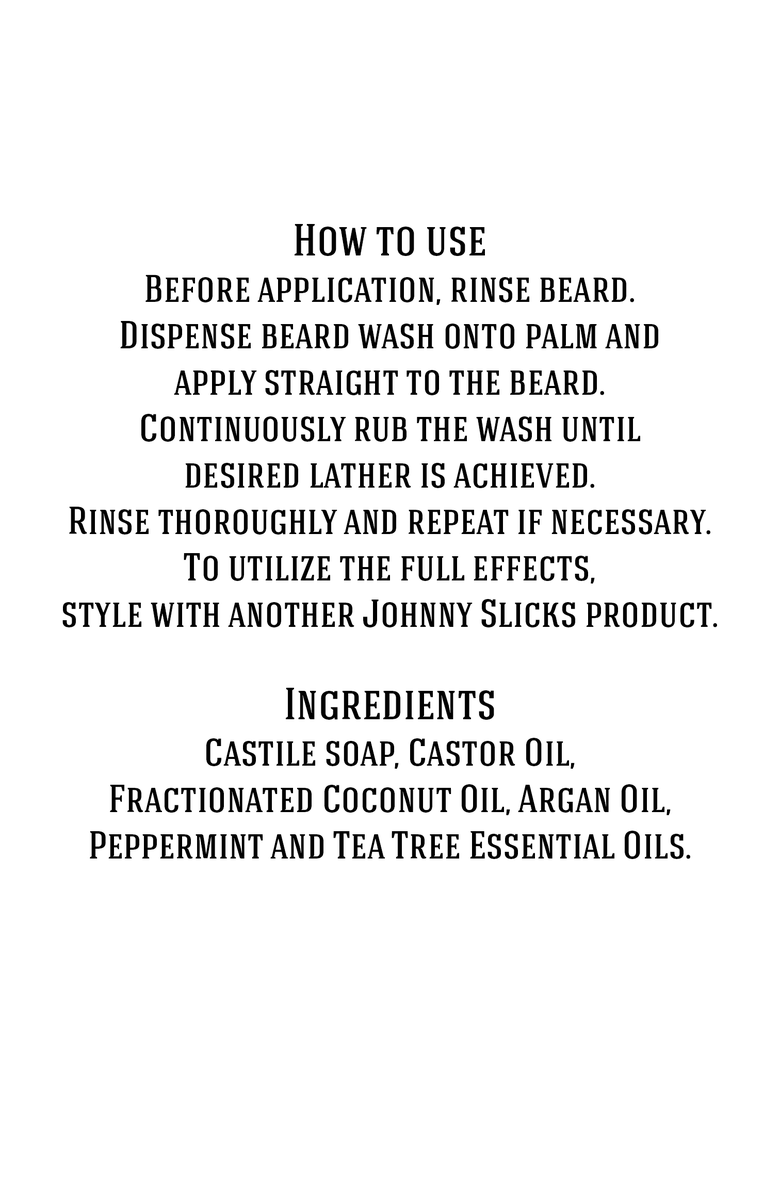 Johnny Slicks Organic Hand Whipped Beard Wash, Alternate, color, Biege