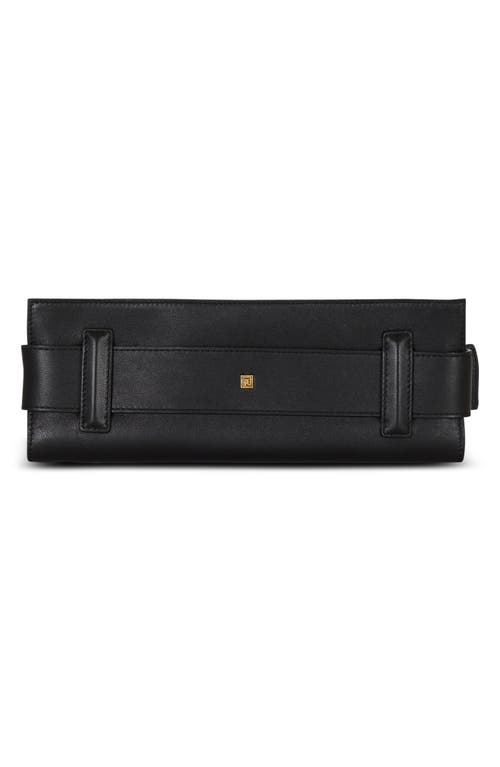 Balmain Anthem Leather Clutch In Black