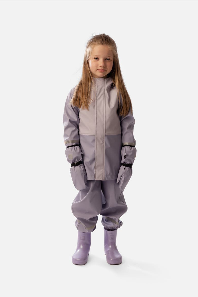 Rain Reflective Strip Adjustable Suspender Overalls, Alternate, color, Mauve