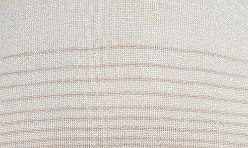 Missoni Metallic Stripe Long Sleeve Sweater Dress In Green