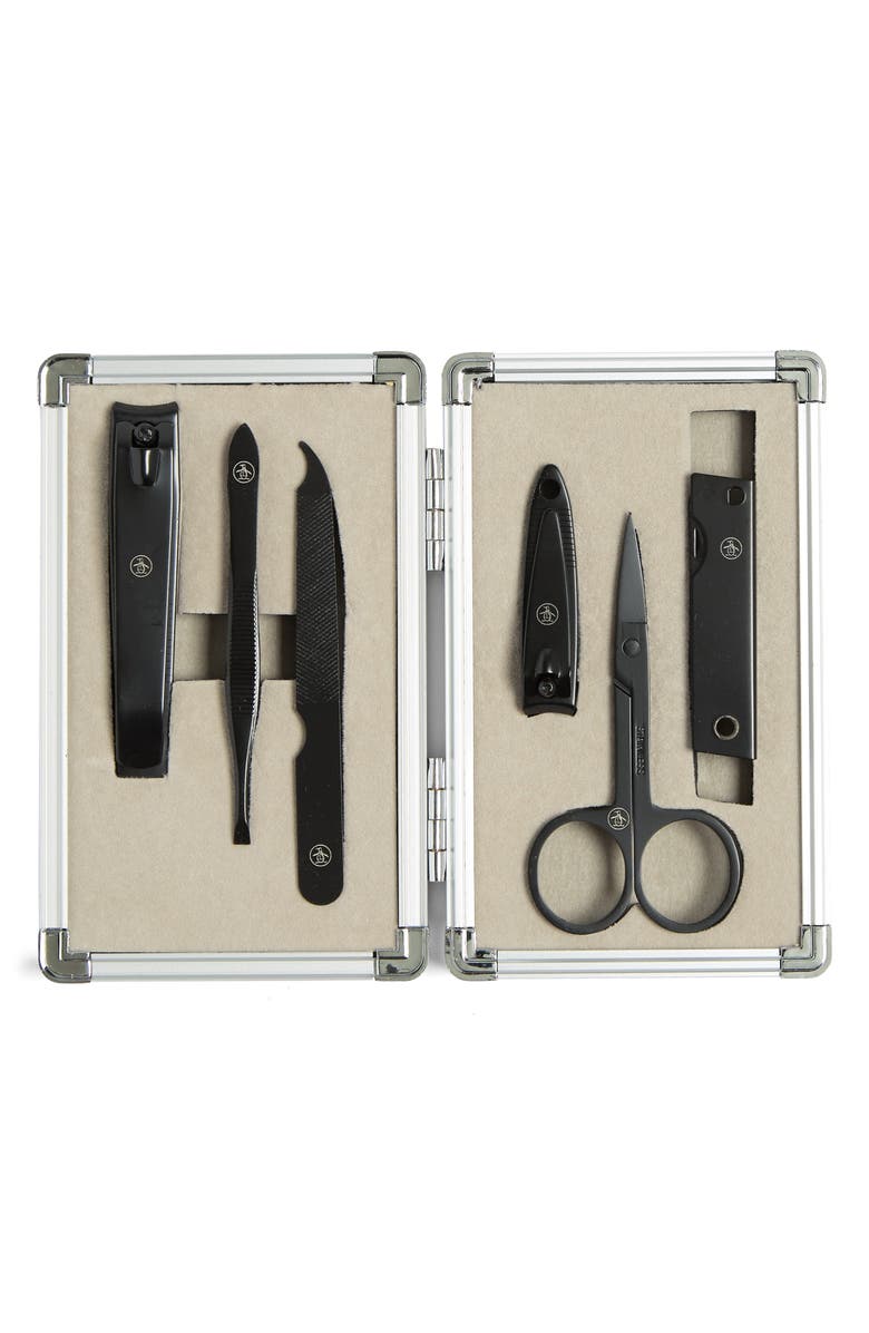 Original Penguin Manicure Set, Main, color, Blk