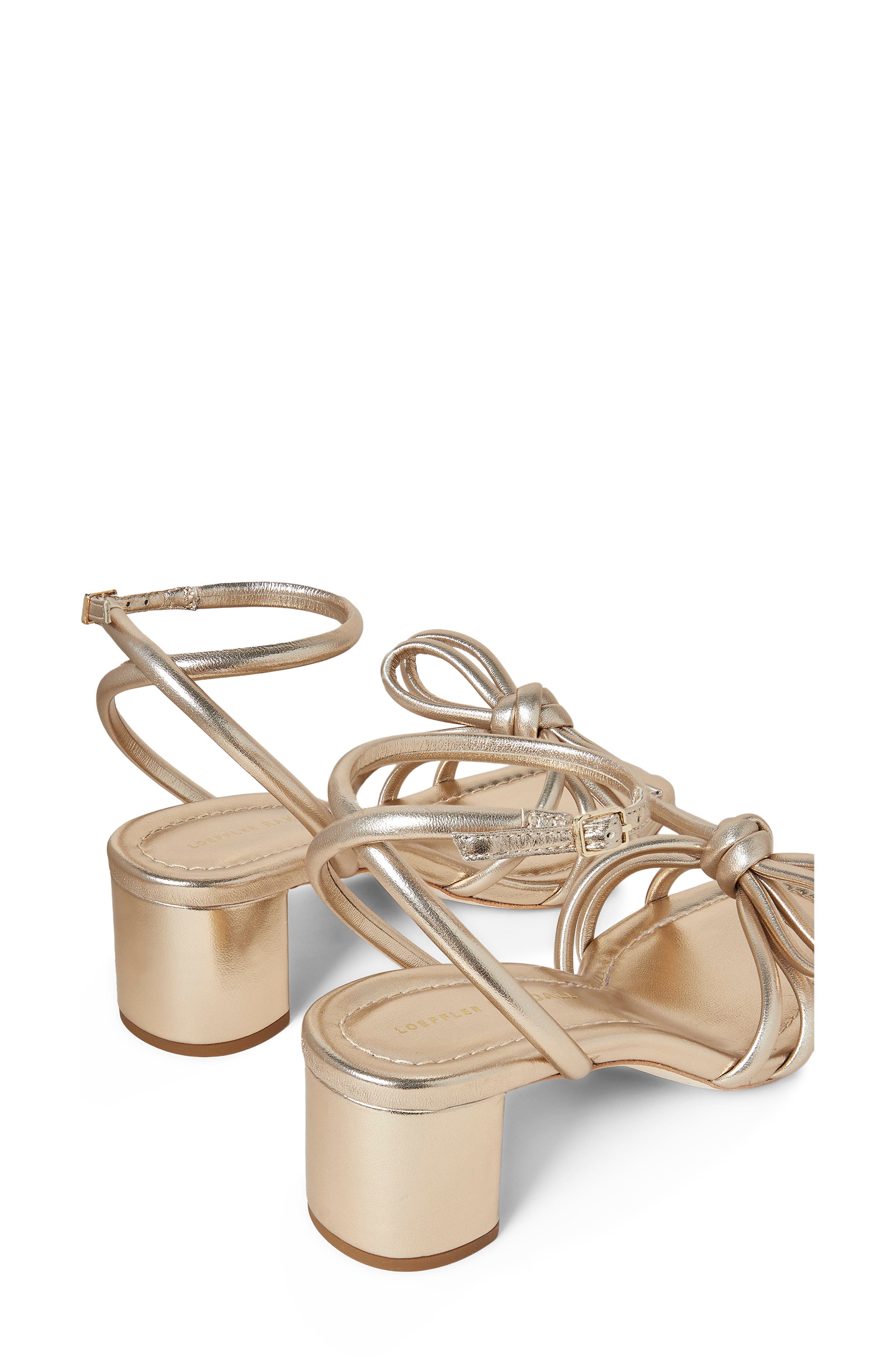 Loeffler Randall Ankle Strap Block Heel Sandal, Alternate, color, Champagne