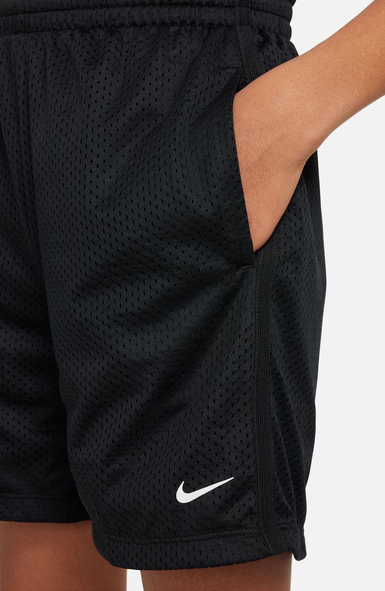 Nike Kids' Mesh Dri-FIT Shorts, Alternate, color, 010 Black/White