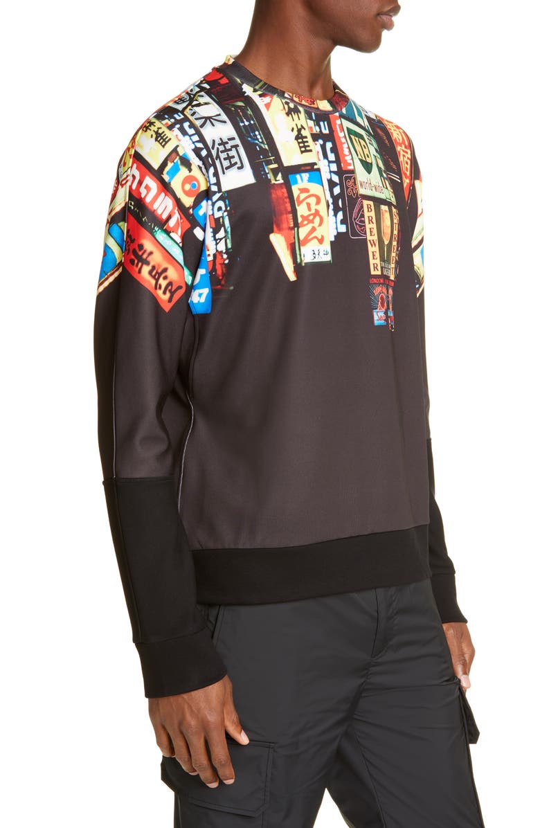 Neil Barrett Runway Street Graphic Sweatshirt, Alternate, color,