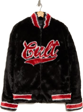 Faux Fur Varsity Jacket
