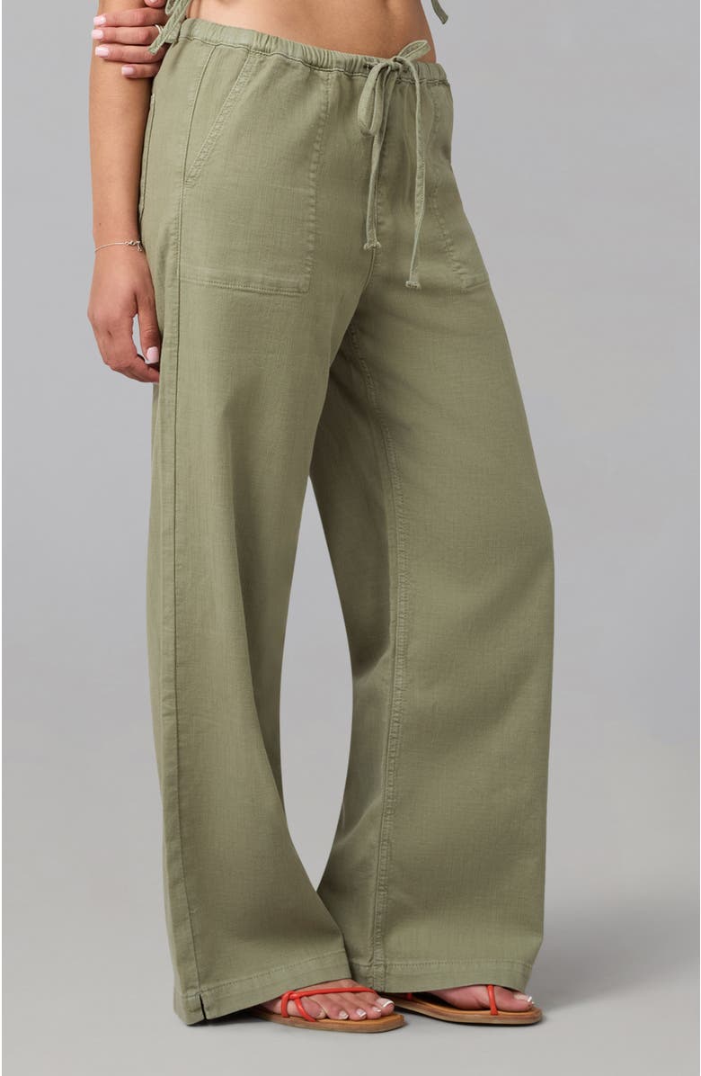 Lola Denim Remy Mid Rise Wide Leg Jeans, Alternate, color, Worn Sage