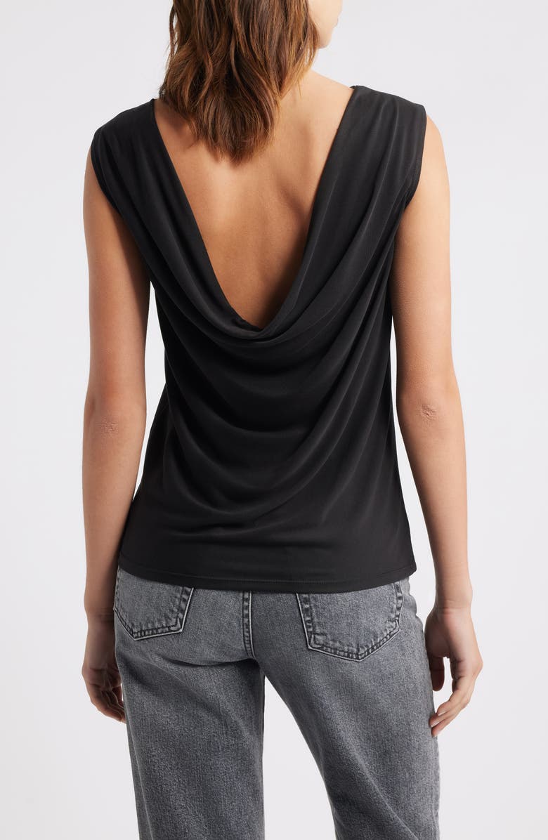 WAYF Celeste Drape Back Top, Alternate, color, Black