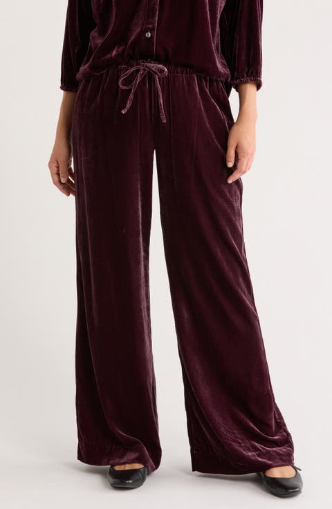 Bella Velvet Drawstring Pants