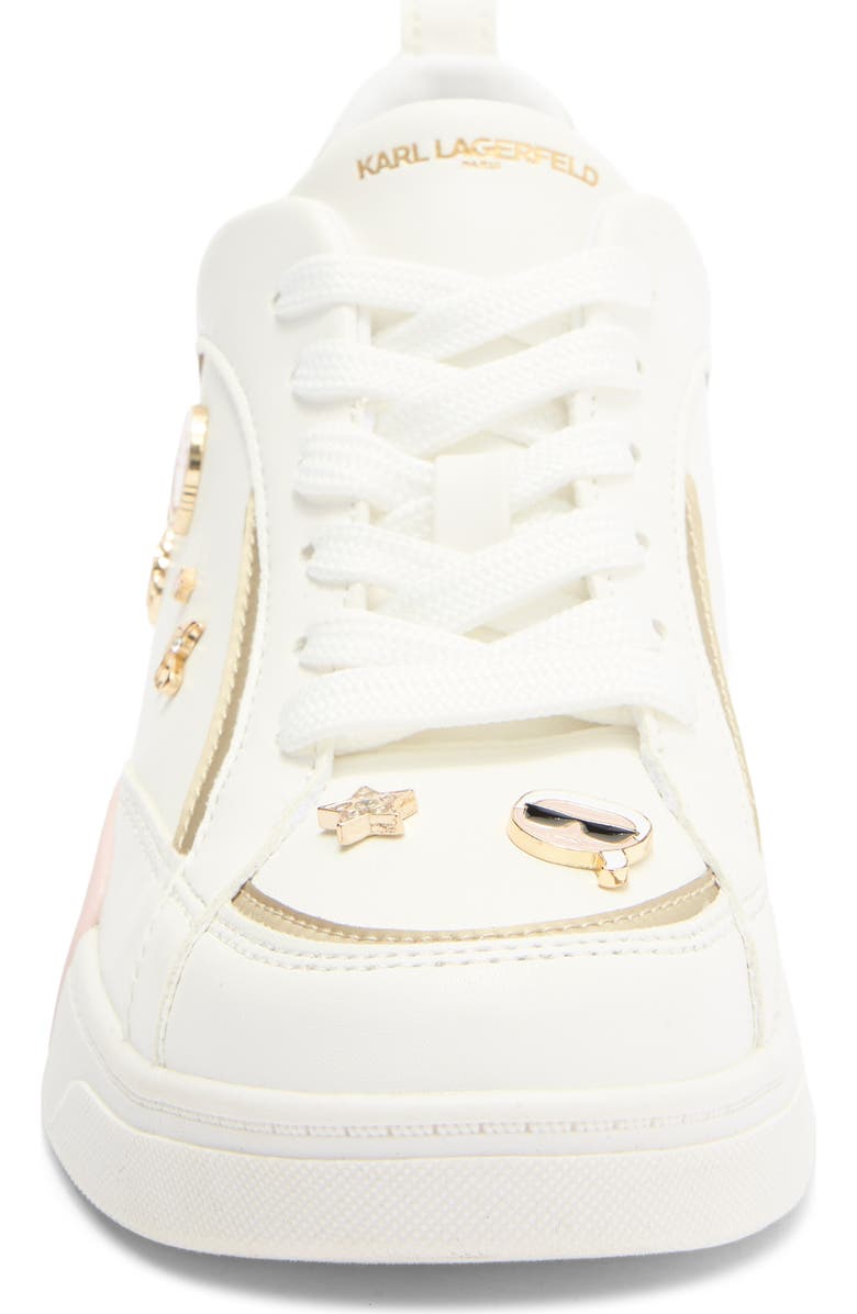 KARL LAGERFELD PARIS Mineola Lace Up Sneaker, Alternate, color, Bright White