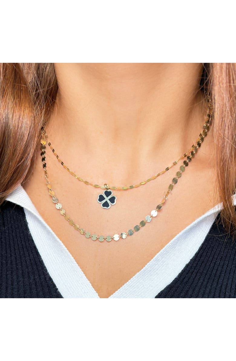 The Lovery Fine Jewelry Golden Disc Necklace, Alternate, color, Yellow Gold