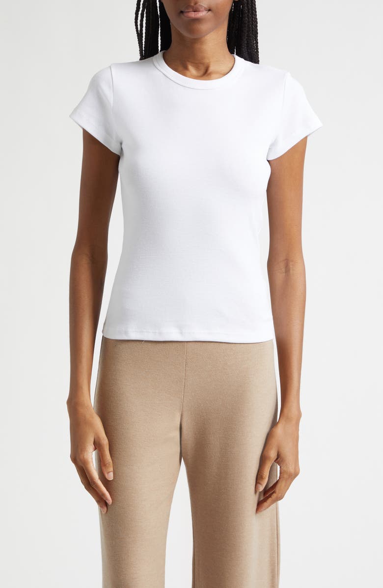 LESET Nando Slim Fit Cotton T-Shirt, Main, color, White